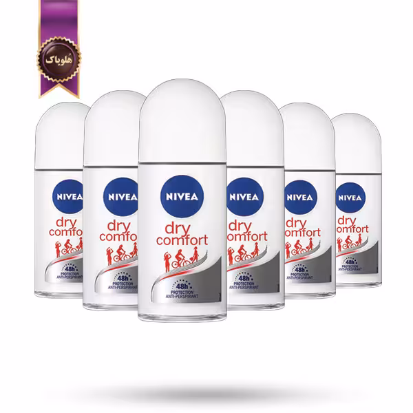 6 عدد مام رول ضدتعریق زنانه نیوا NIVEA مدل حس خشک و آرامش‌بخش Dry Comfort حجم 50 میلی‌ لیتر (اورجینال)