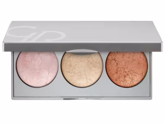 گلدن رز پالت هایلایتر 3 رنگ  مدل  GOLDEN ROSE STROBING HIGHLIGHTER