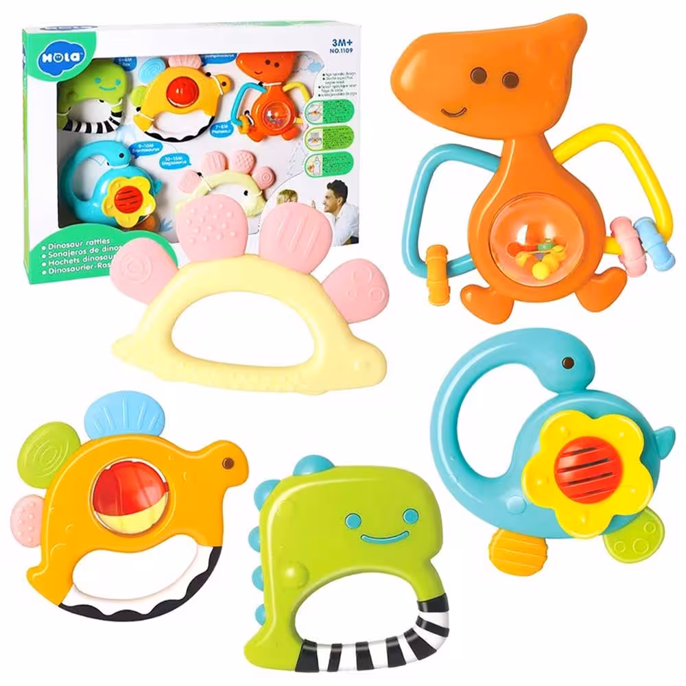 جغجغه 5 عددی برند هولی تویز کد 1109