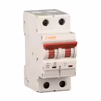 کلید مینیاتوری 20 آمپر دو پل AC کانل کد B20-6KA-2P
