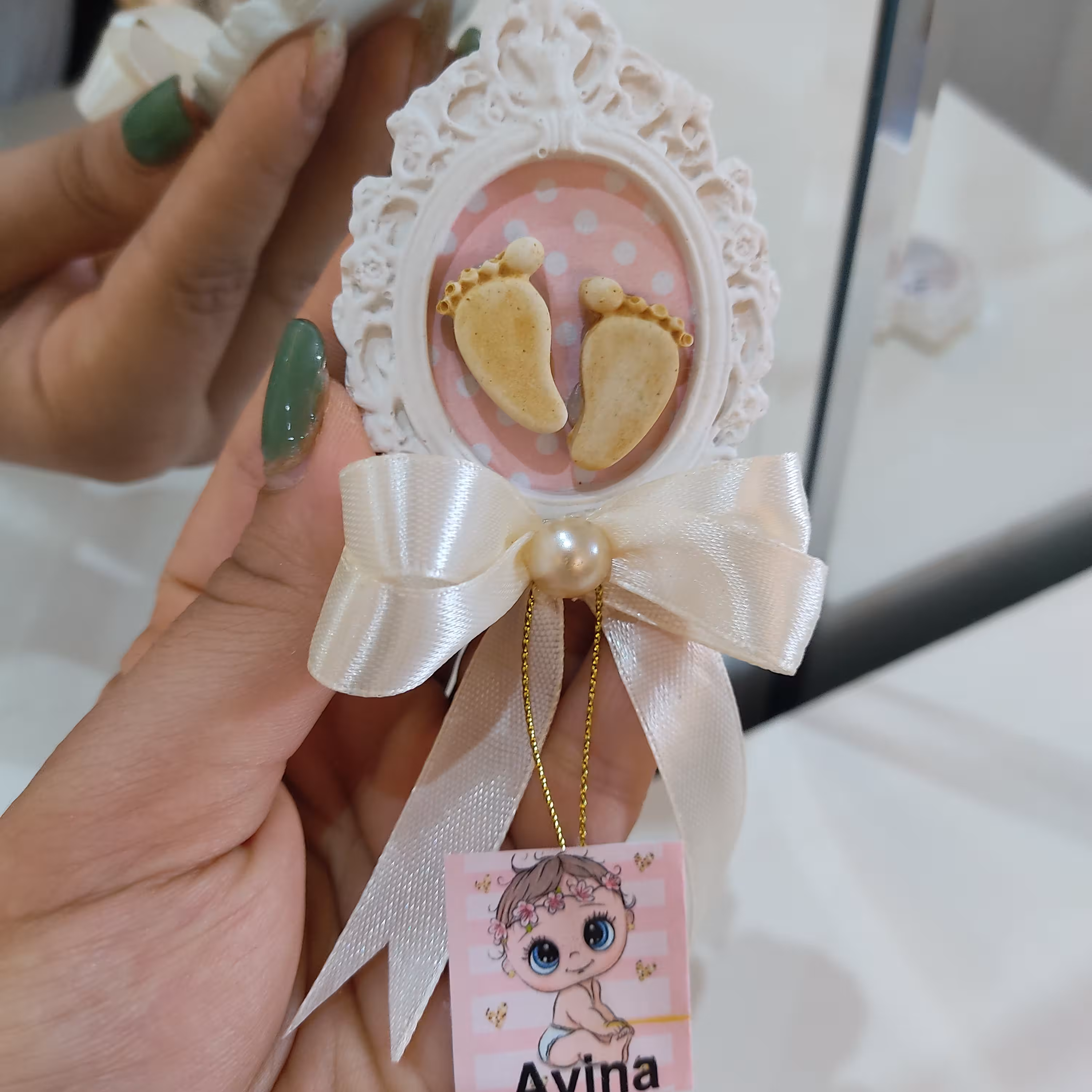 گیفت قاب ردپا پک20عددی مناسب  تعیین جنسیت و جشن زایمان و تولد و....