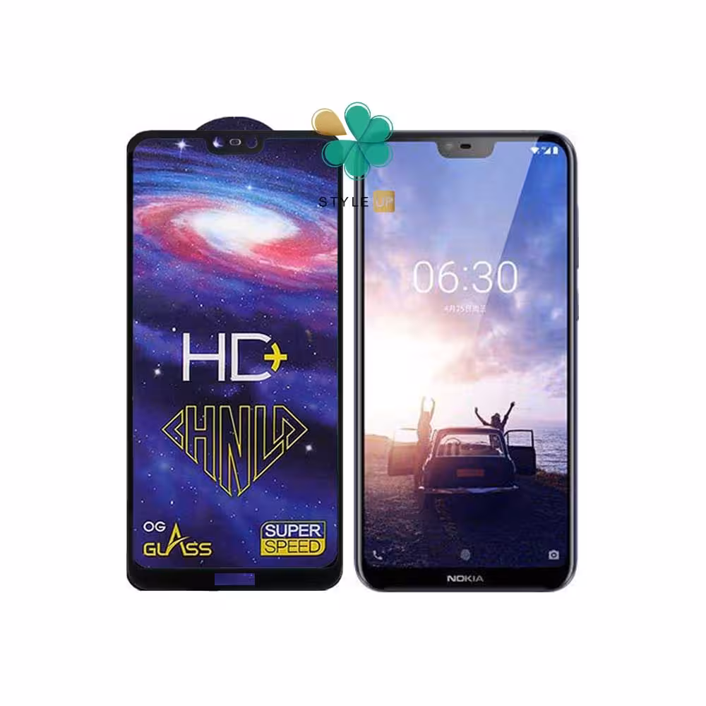 گلس فول گوشی نوکیا Nokia X6 / 6.1 Plus مدل HD Plus