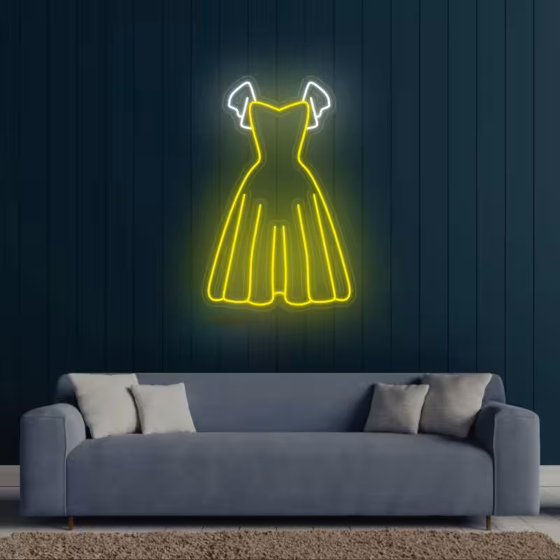 تابلو نئون طرح لباس کد JOB064