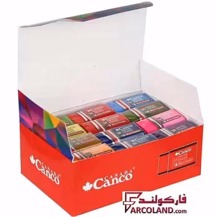 پاک کن رنگی کنکو Canco مدل میکرو پودر Micro Powder سایز کوچک کد 04 بسته 48 عددی