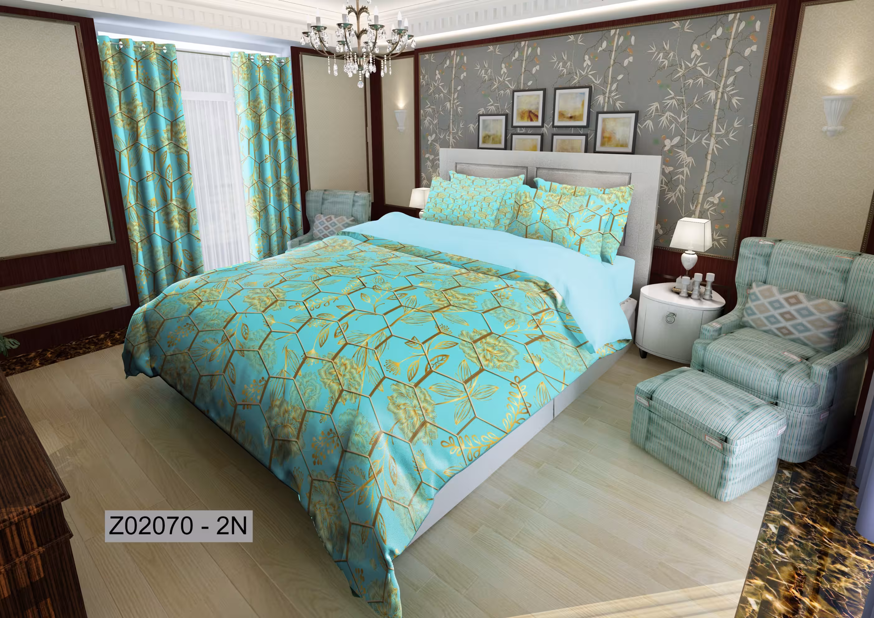 لحاف روتختی تنسل سه بعدی (3D) کالای خواب متین کد 2070
