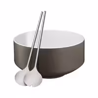 کاسه سالاد 26 سانت با قاشق و چنگال وی ام اف | WMF MOTO Salad Set Lava Grey 3-piece