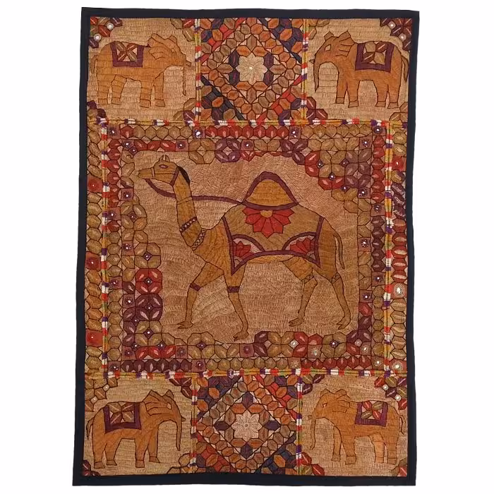 رومیزی سوزن دوزی ابریشم دیوار کوب کد GHAAB27