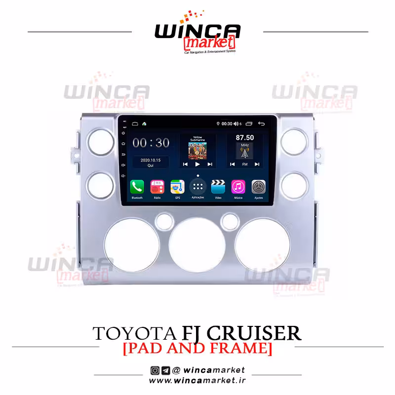 مانیتور اندروید تویوتا اف جی کروز FJ Cruiser برند وینکا WINCA سری S500 پلاس مدل H855