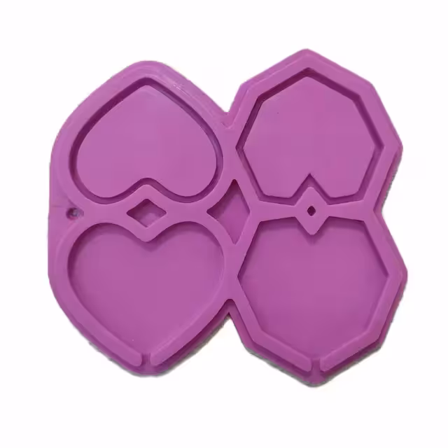 قالب سیلیکون ابنبات قلب دو عددی