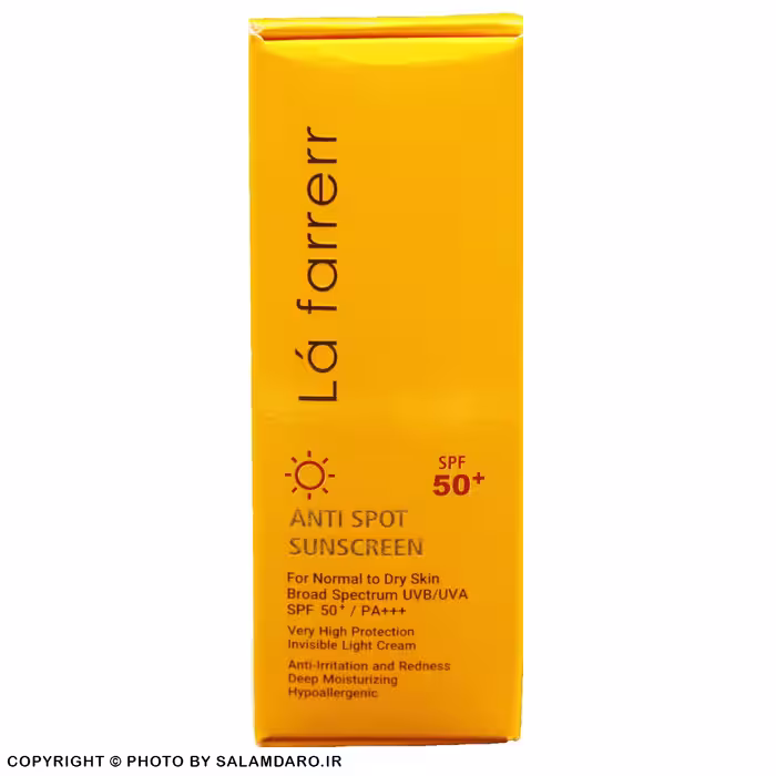 کرم ضد آفتاب بی رنگ لافارر SPF 50  (پوست خشک و معمولی)