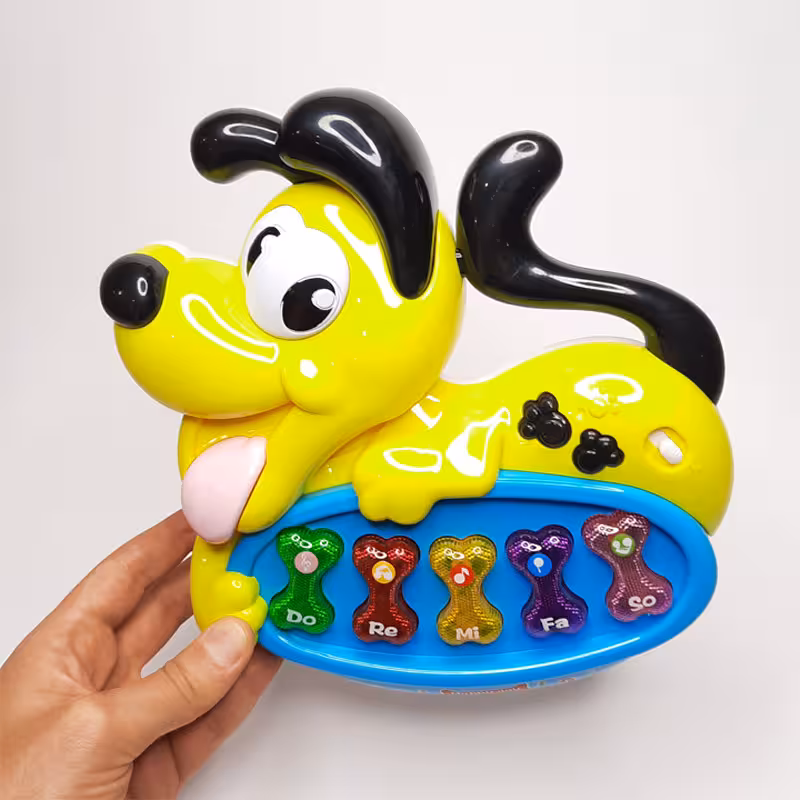 پیانو موزیکال چراغدار مدل سگ