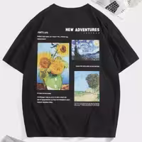 تیشرت لانگ طرح ونگوگ