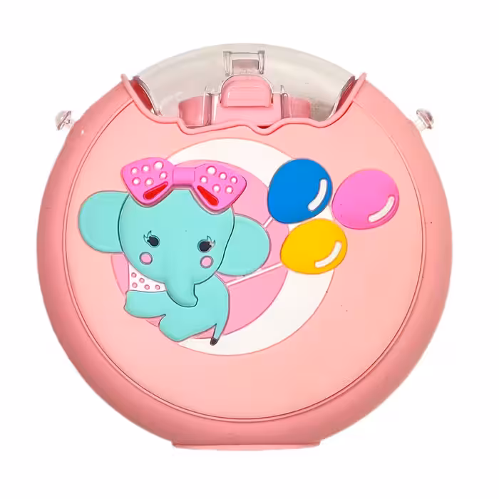 قمقمه کودک مدل نی دار طرح فیل و بادکنک گنجایش 330 میلی لیتر