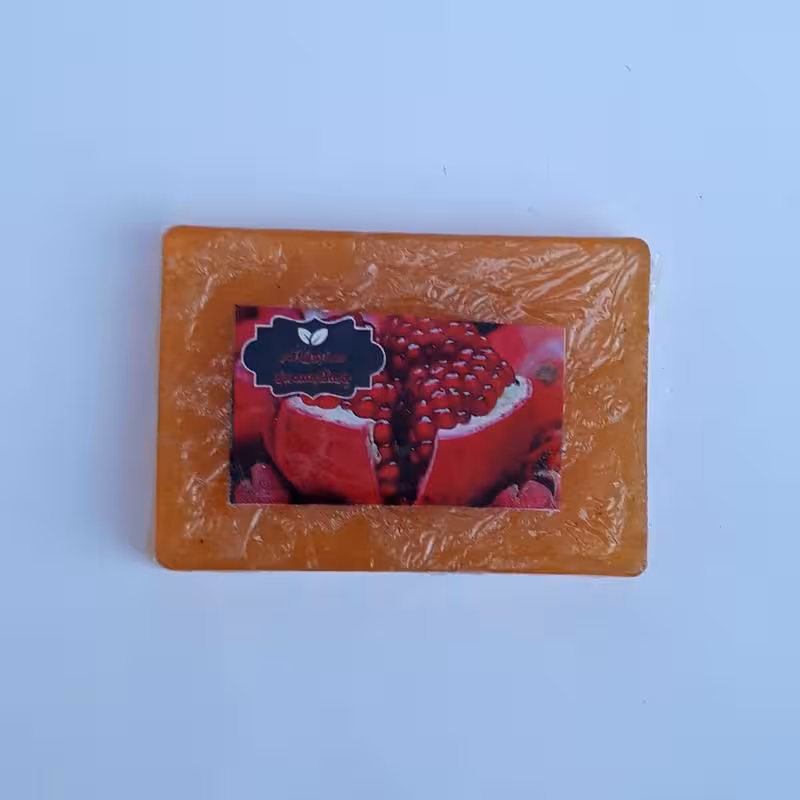 صابون انار گلیسرینه موسسه پژوهشی طبی بازرگانی سیمرغ (آبرسان قوی، رفع لک، جای جوش، التهاب و اگزما، مرطوب و شاداب کننده)