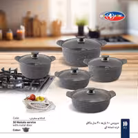 سرویس 10 پارچه سایز 30 درب شیشه ای مدل ماکالو