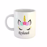 خرید ماگ-لیوان  اسم ریحانه  unicorn کد 123