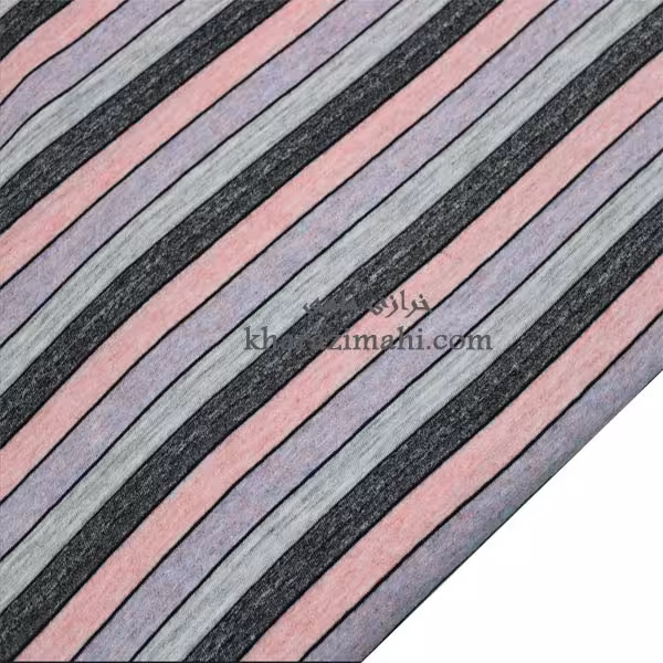 پارچه تریکو ملانژ راه راه { کد 110}