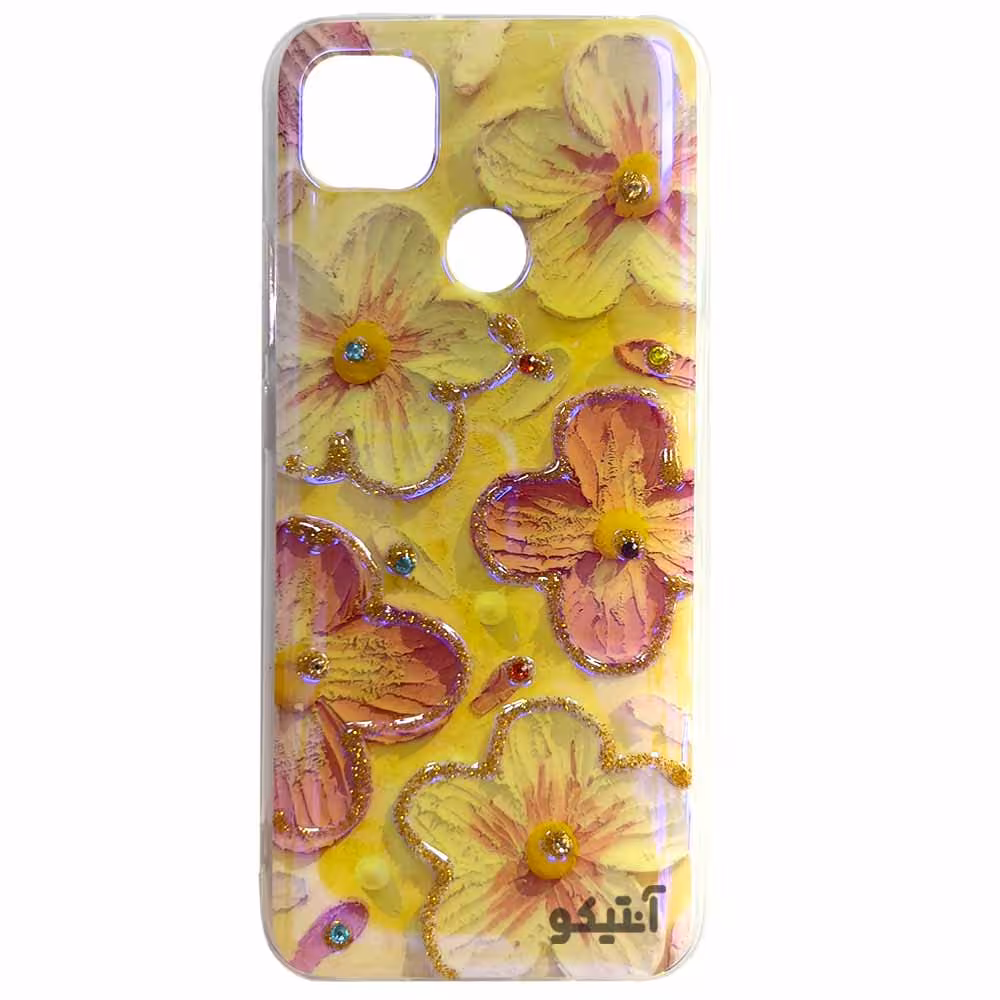 قاب طرح گل های یخی مناسب برای Xiaomi Redmi 9C / Redmi 10A-کد40598