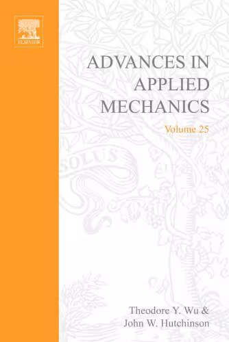 خرید و دانلود نسخه کامل کتاب Advances in Applied Mechanics, Vol. 25