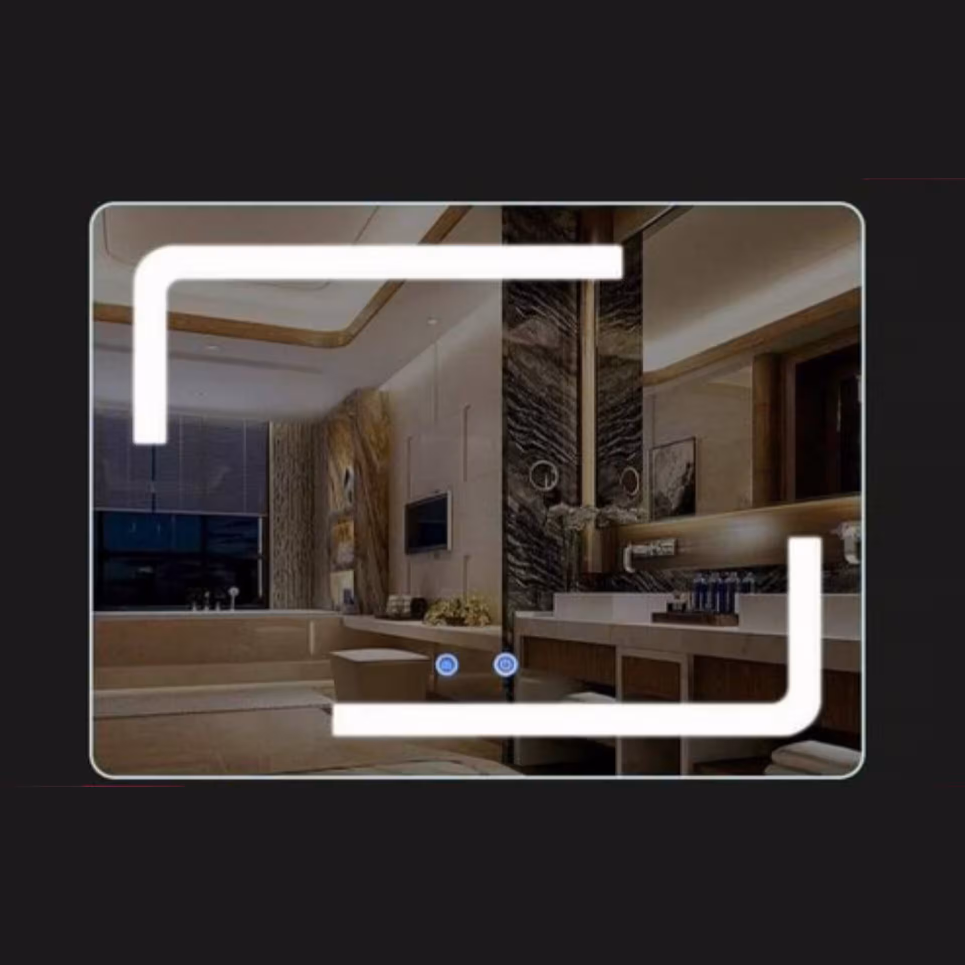 آینه بک لایت سند بلاست مدل MF09 سایز 40*60
