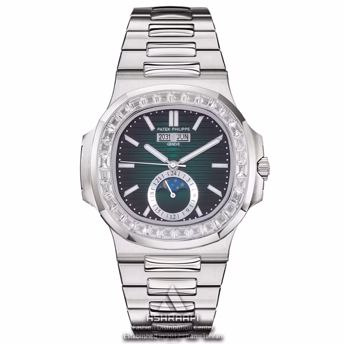 ساعت پتک فیلیپ نگین دار Patek Philippe Nautilus DSG