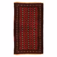 فرش دستبافت ترکمن قدیمی سه و نیم متری