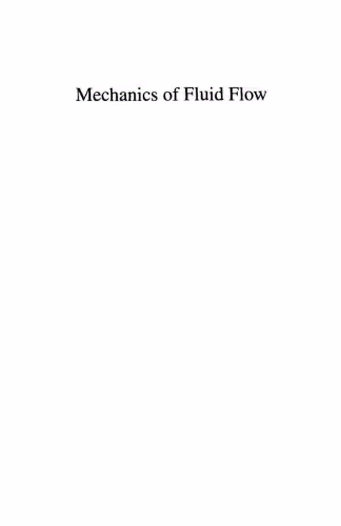 خرید و دانلود نسخه کامل کتاب Mechanics of Fluid Flow