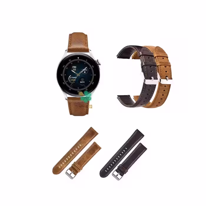 بند چرمی ساعت هواوی واچ Huawei Watch 3 مدل Genuine Leather