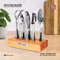 ست ابزار استیل آشپزخانه 6پارچه پایه دار برند لیمیتاک Limitak (با بادام شکن)