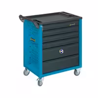 جعبه ابزار چرخ دار 6 کشو با قفل مرکزی مدل 177-6 هازت