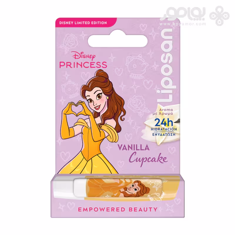 بالم لب بچگانه لابلو سری DISNEY PRINCESS BELLE رایحه کاپ کیک وانیلی