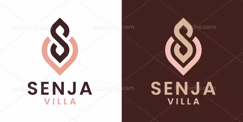 لوگو حرف S قهوه ای | گرافیک با طعم تربچه