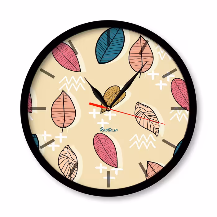 ساعت‌های دیواری راویتا طرح برگ پاییز مدل 1280