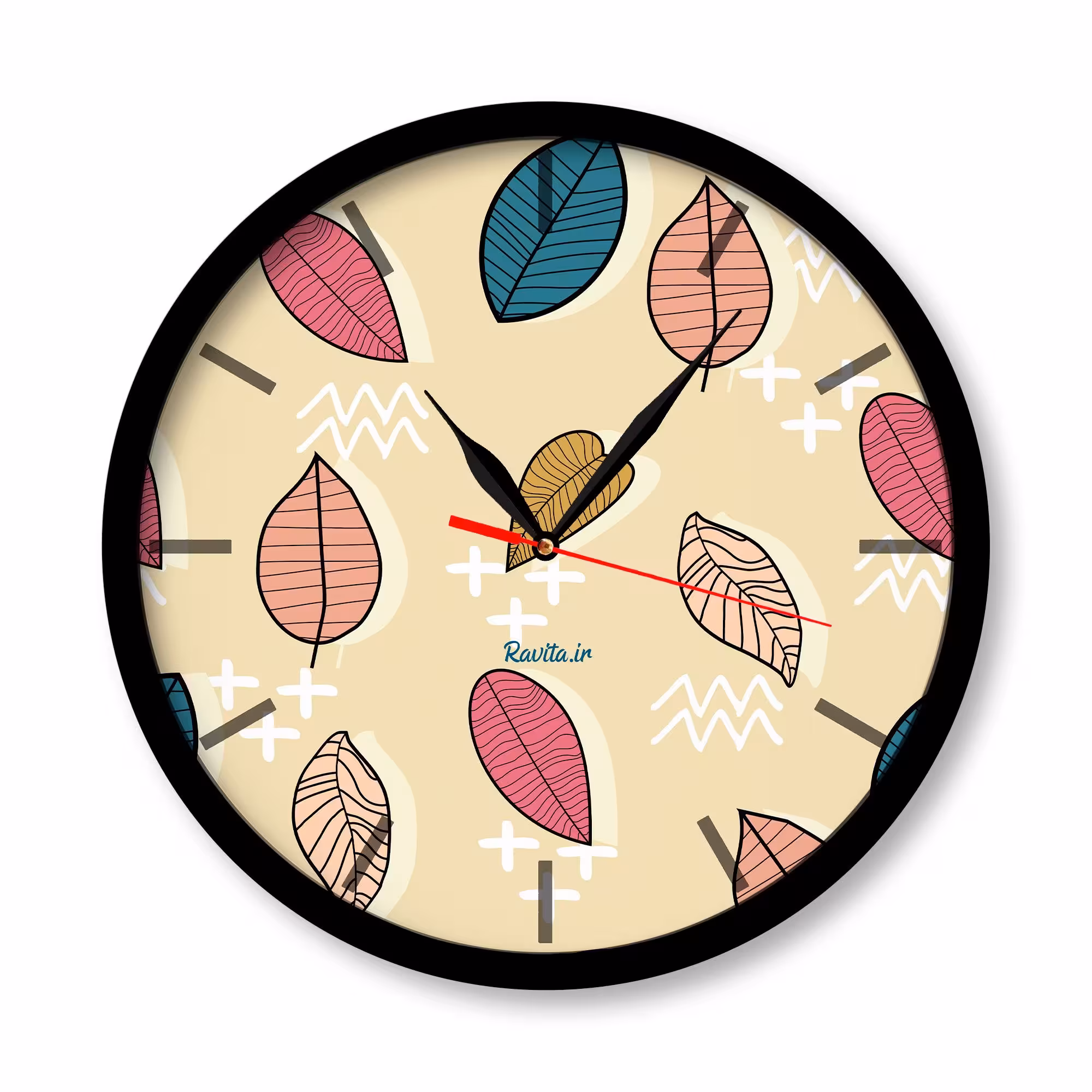 ساعت‌های دیواری راویتا طرح برگ پاییز مدل 1280