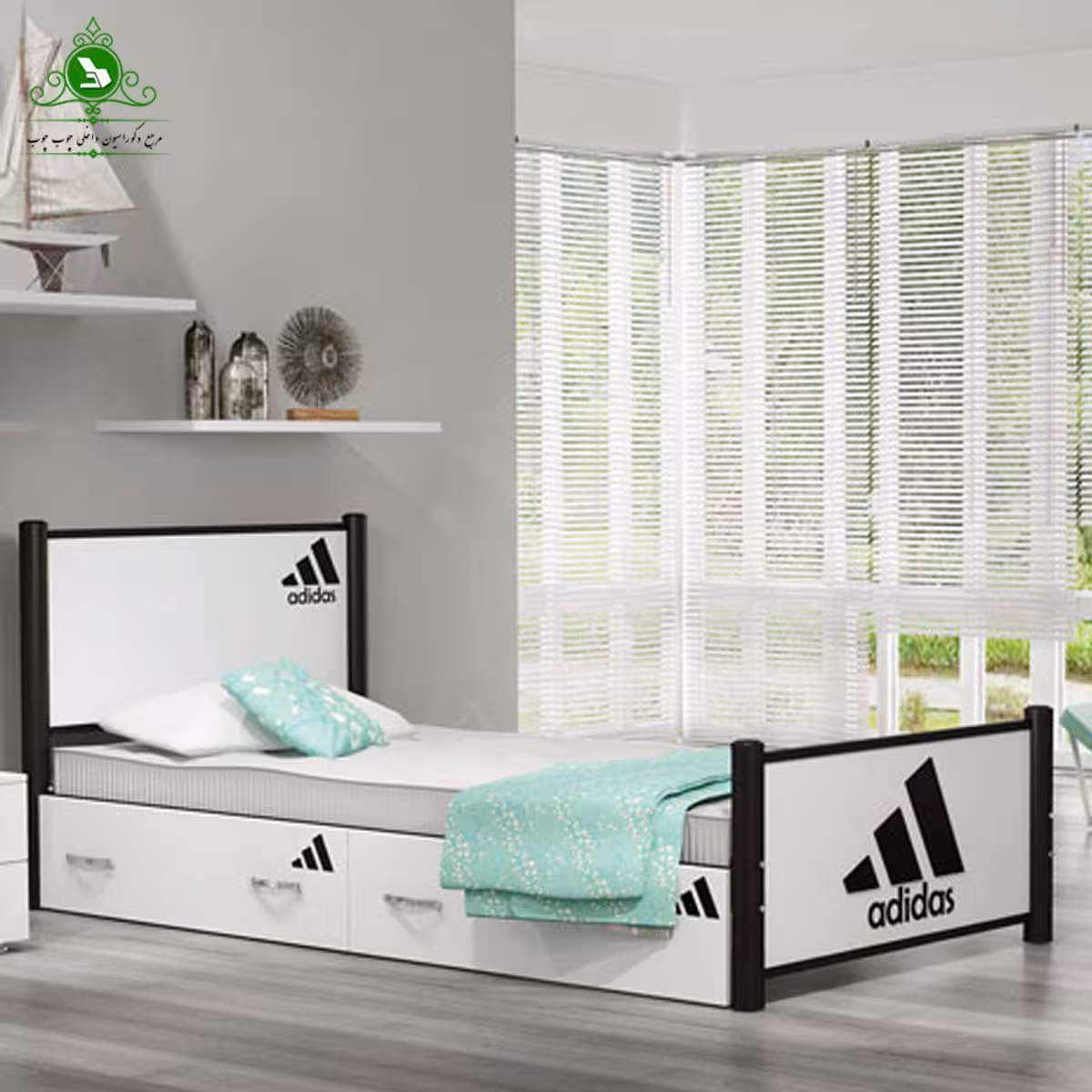 تخت خواب یک نفره مدل مارک دار ساده