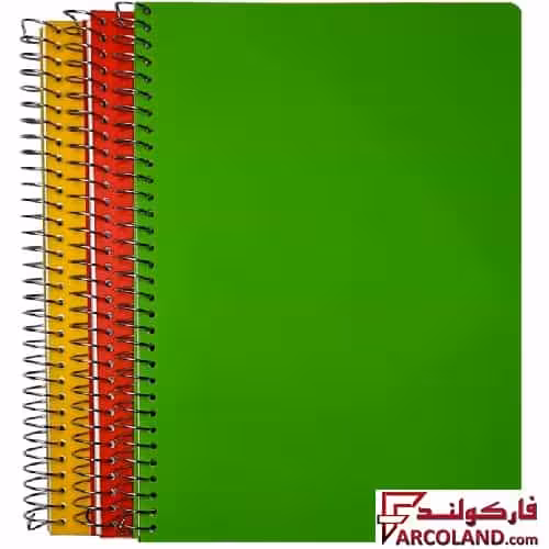 دفتر 200 برگ خط دار سیمی طلقی جلد مات رحلی سایز A4