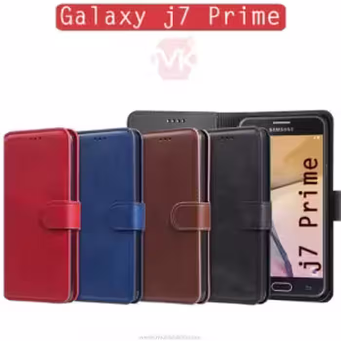 کیف محافظ چرم سامسونگ Flip Folio Leather Cover | Galaxy j7 Prime