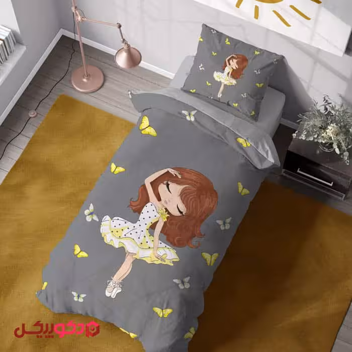روتختی سه بعدی دختر و پروانه BD1485
