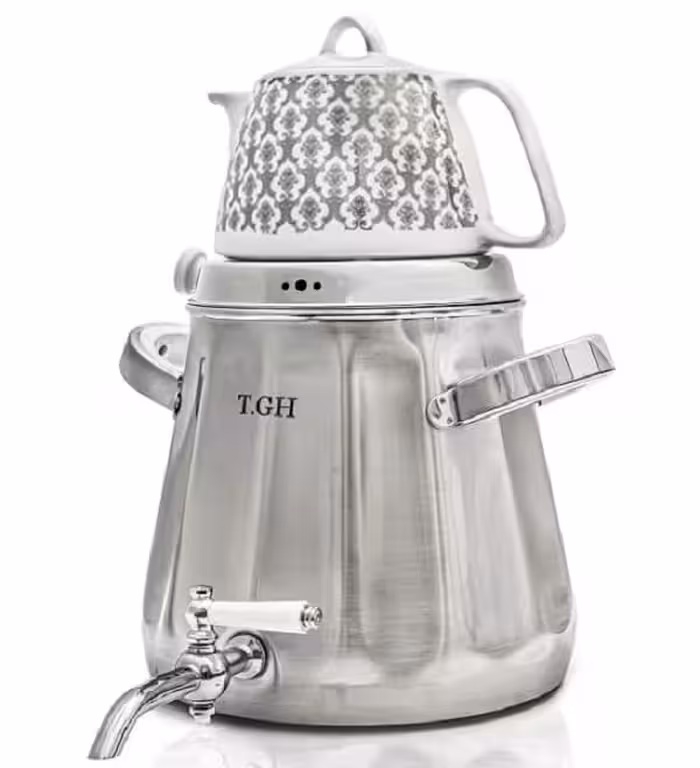 کتری قوری قیطاسی 5 لیتری مدل 5020 مات کف چدن