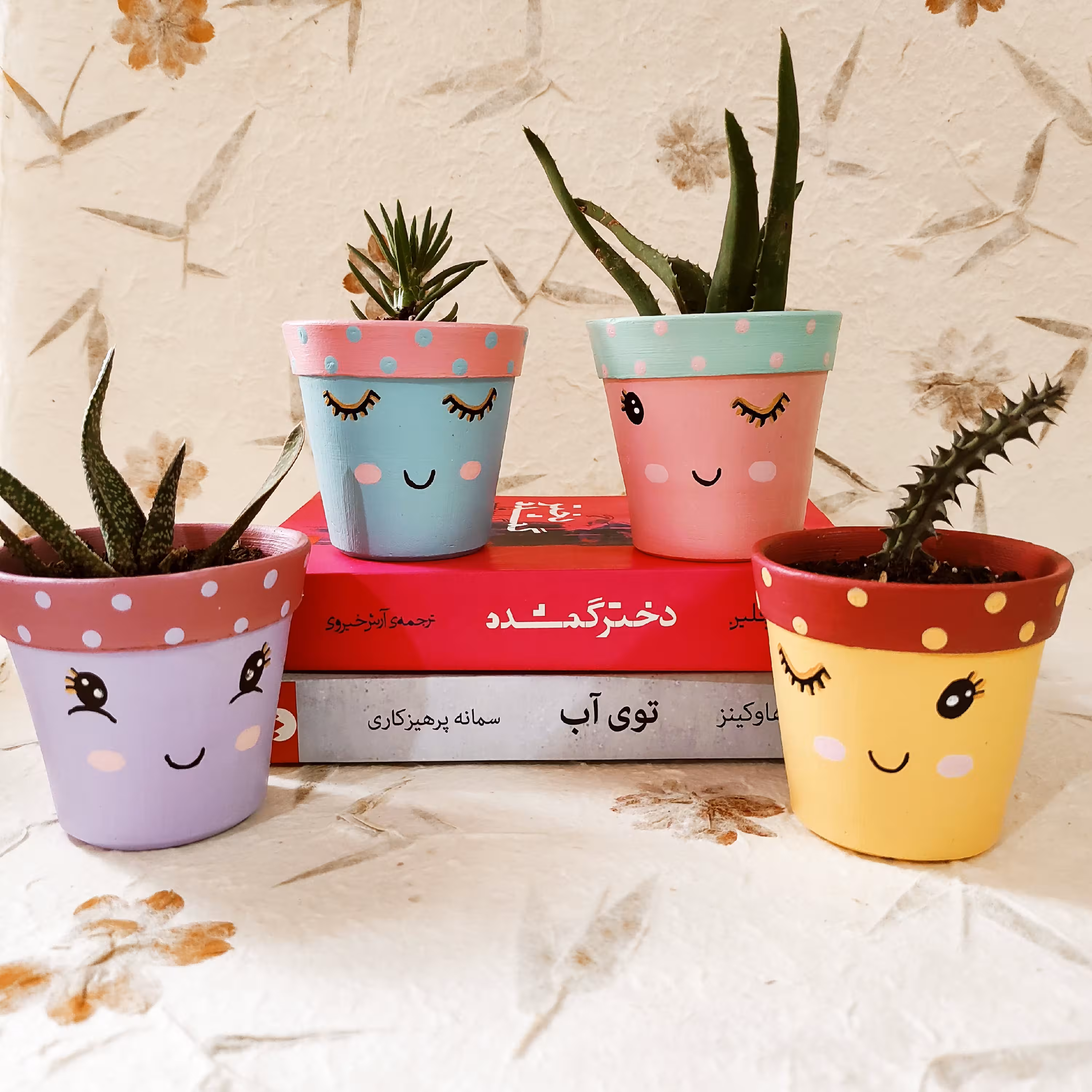ست گلدان4عددی رنگی