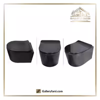 توالت فرنگی دیواری (والهنگ) مروارید مدل دسپینا 49 – مشکی مات