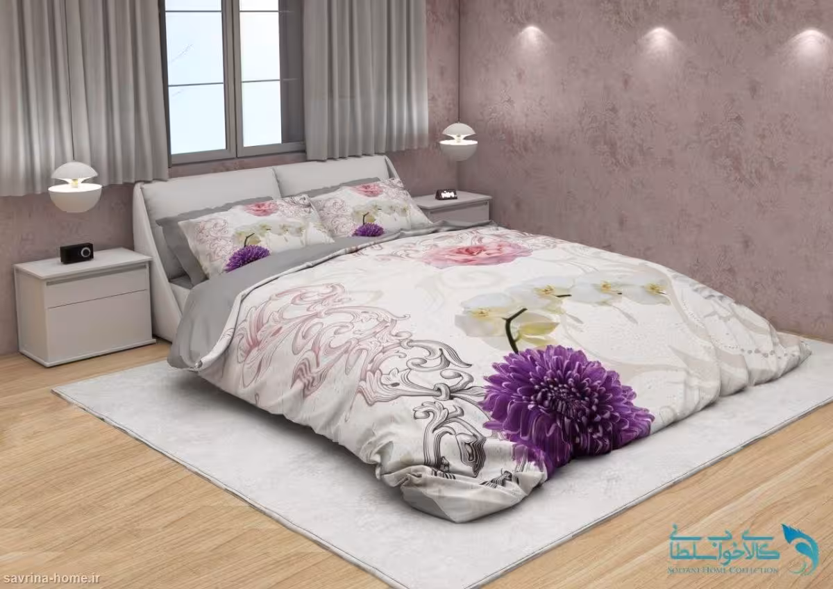 روتختی دو نفره طرح ارکیده برند ترکسان کد D5