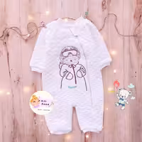 سرهمی سفید پاییزی طرح خرس اسکیمو