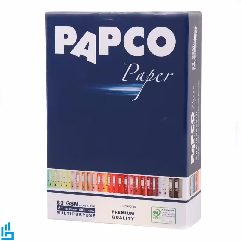 کاغذ 80g A5 بسته 500 عددی پاپکو Papco
