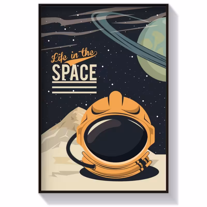 تابلو و پوستر فضایی Life in the space