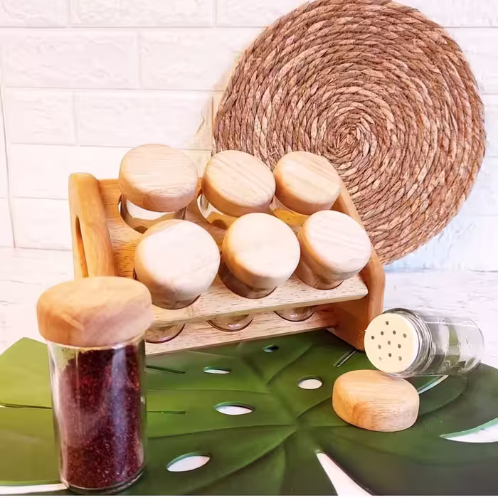 جا ادویه چوبی بامبو