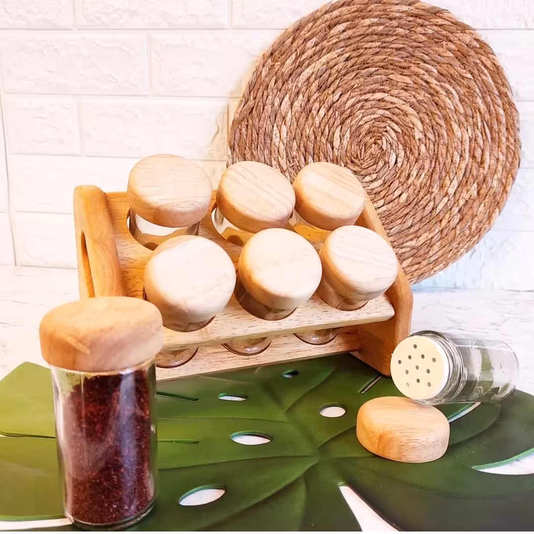 جا ادویه چوبی بامبو