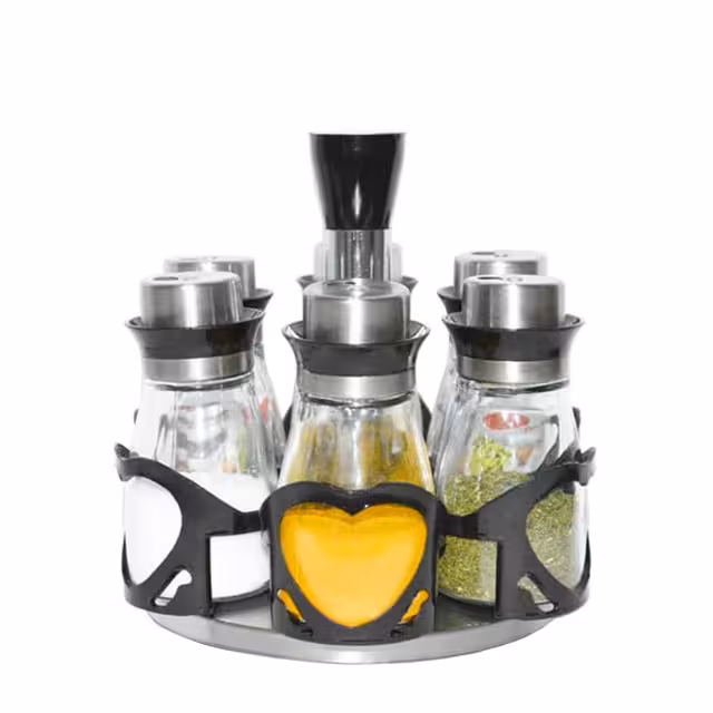 ست جای ادویه مینا مدل رومینا گردان 6 پارچه