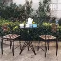 عالیجناب  میز صبحانه خوری 2 نفره چوب و فلز  9979