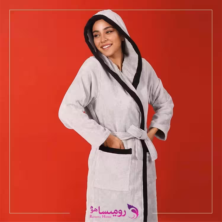 قیمت و خرید حوله پالتویی زنانه طرح جوکر طوسی برند پودایران